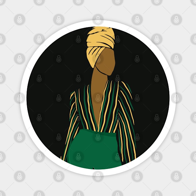 Monstera woman 3 Magnet by Miruna Mares